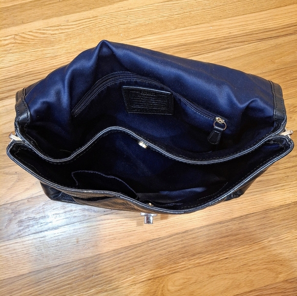 Coach Black Leather Madison Shoulder Bag Clutch  Black Coach - Picture 5 of 6